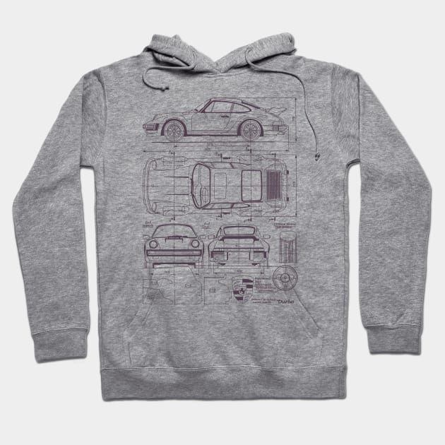 930 Blueprint Hoodie by IbisDesigns